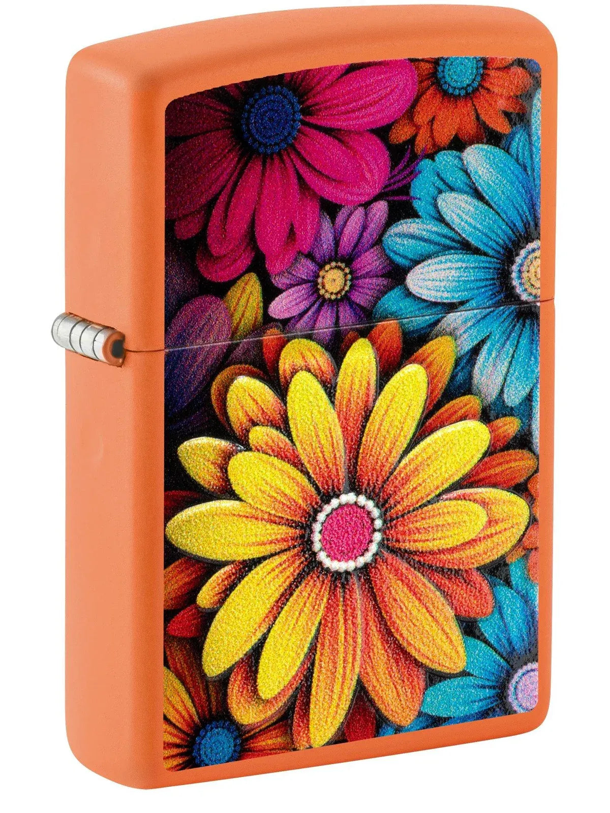 Zippo Lighter: Flowers with Textured Print