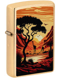 Zippo Lighter Giraffes in the Wild Brushed Brass