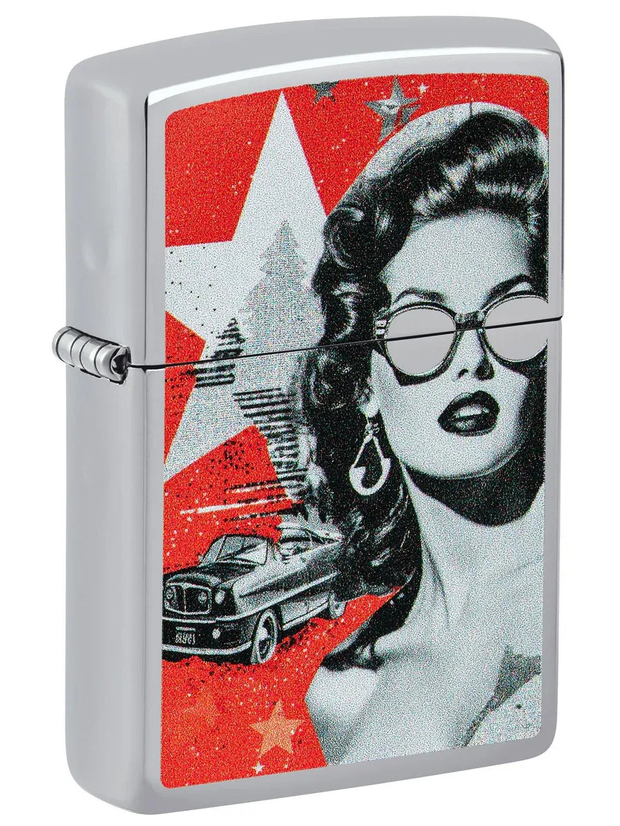 Zippo Lighter: Glam Glasses Design