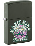 Zippo Lighter: Happy Mind, Happy Life Design