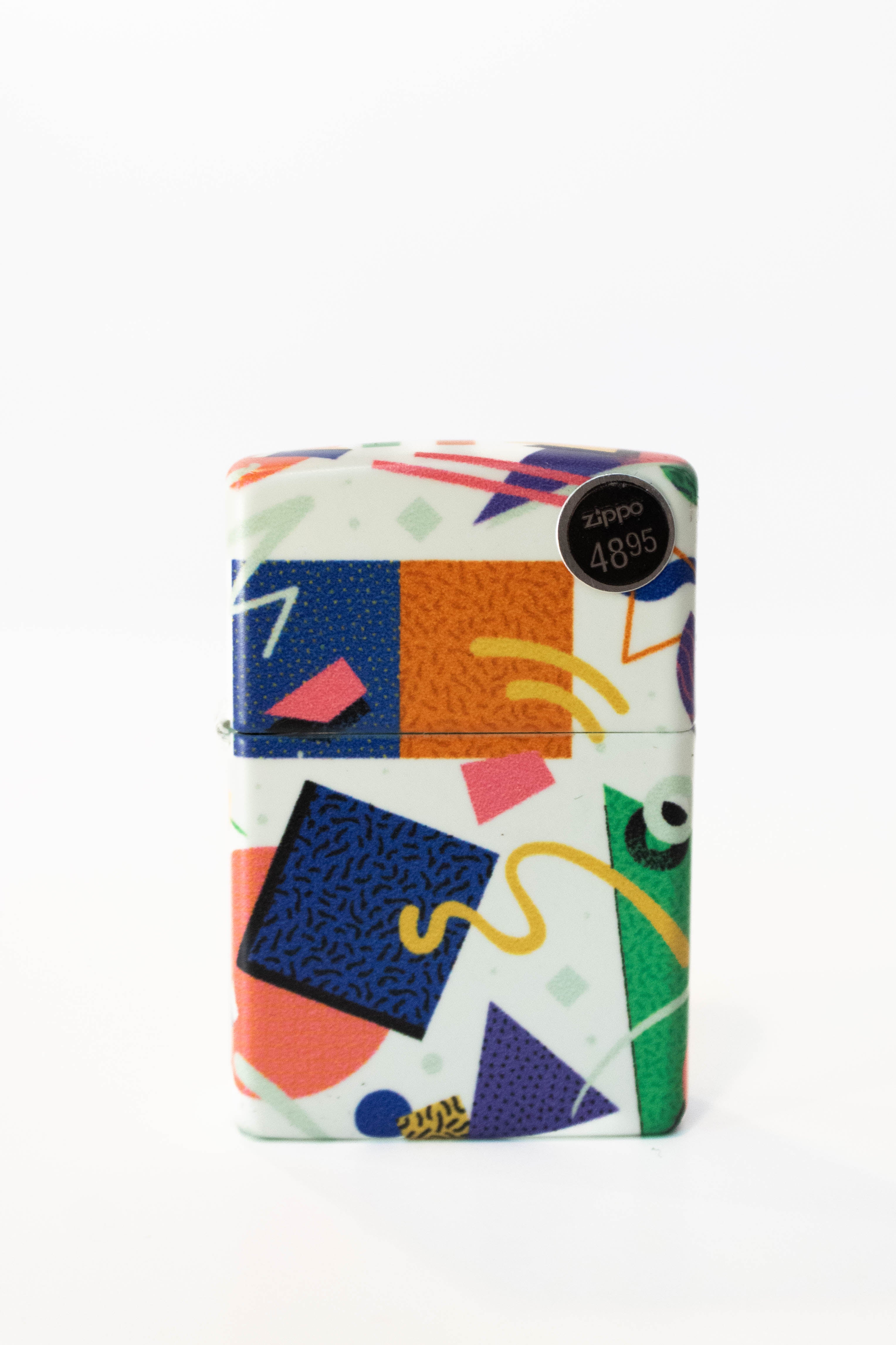 Zippo lighter with retro throwback pattern design