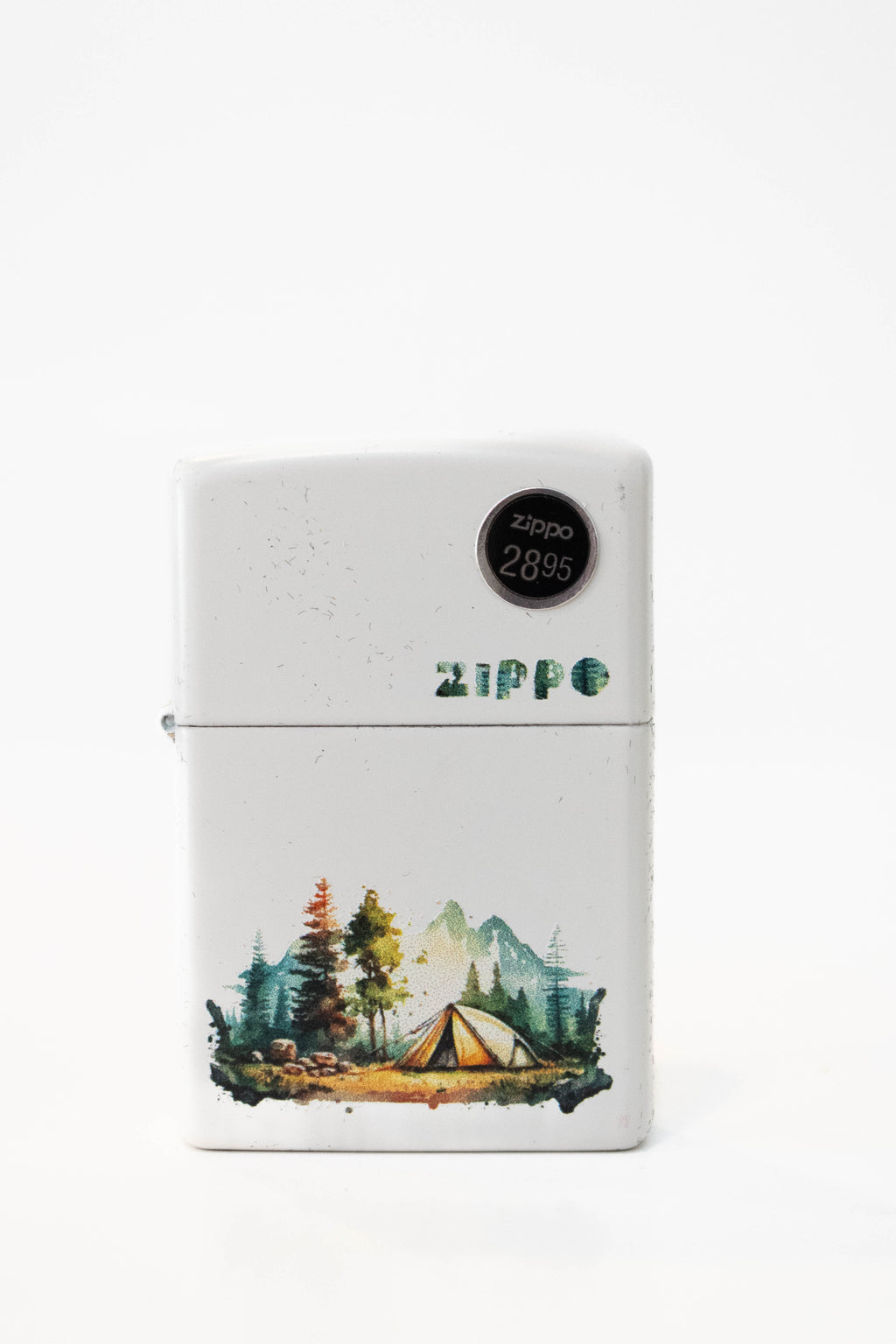Zippo lighter with peaceful nature retreat landscape design