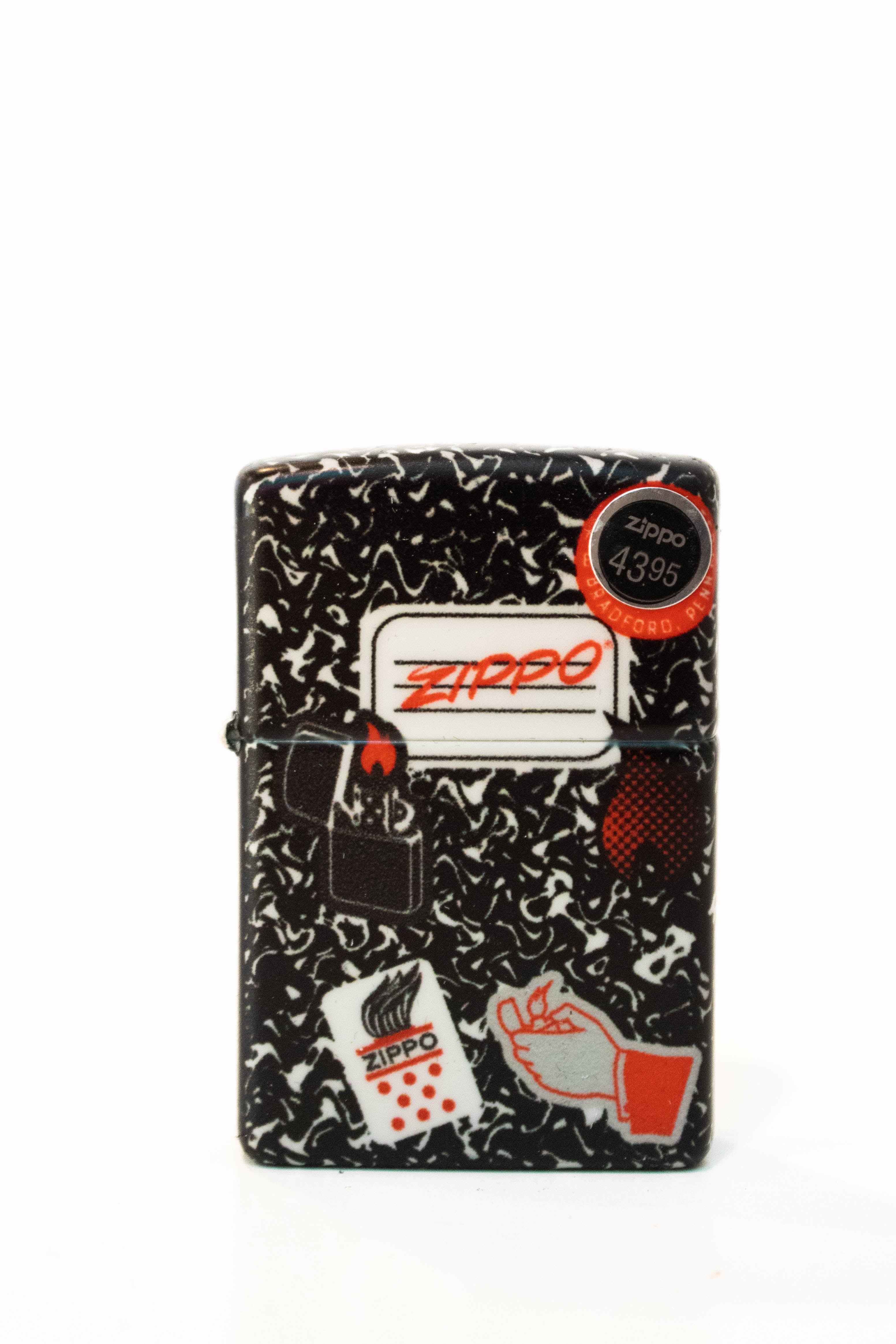 Zippo lighter with composition book inspired 540 color design