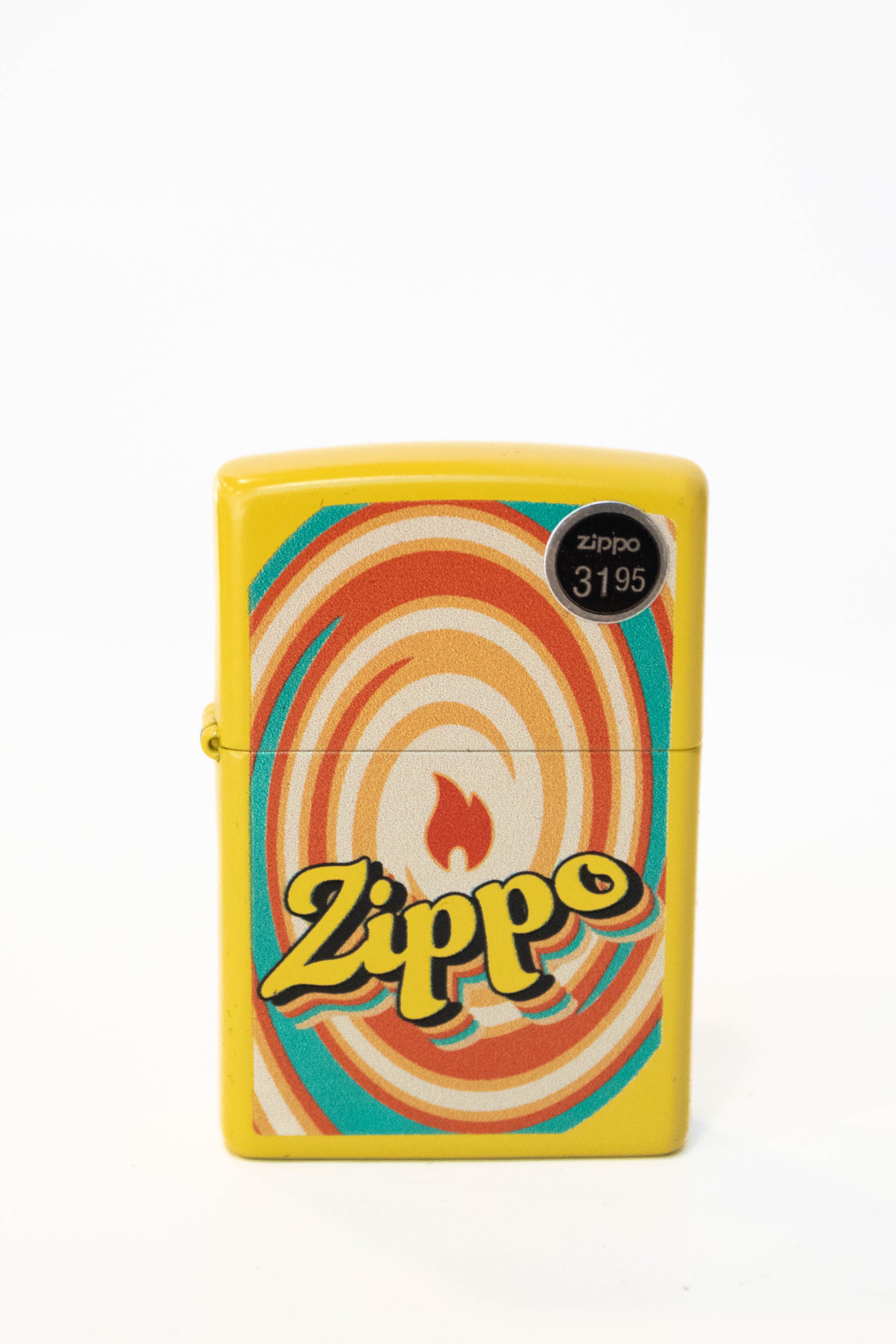 Zippo lighter featuring swirl pattern design