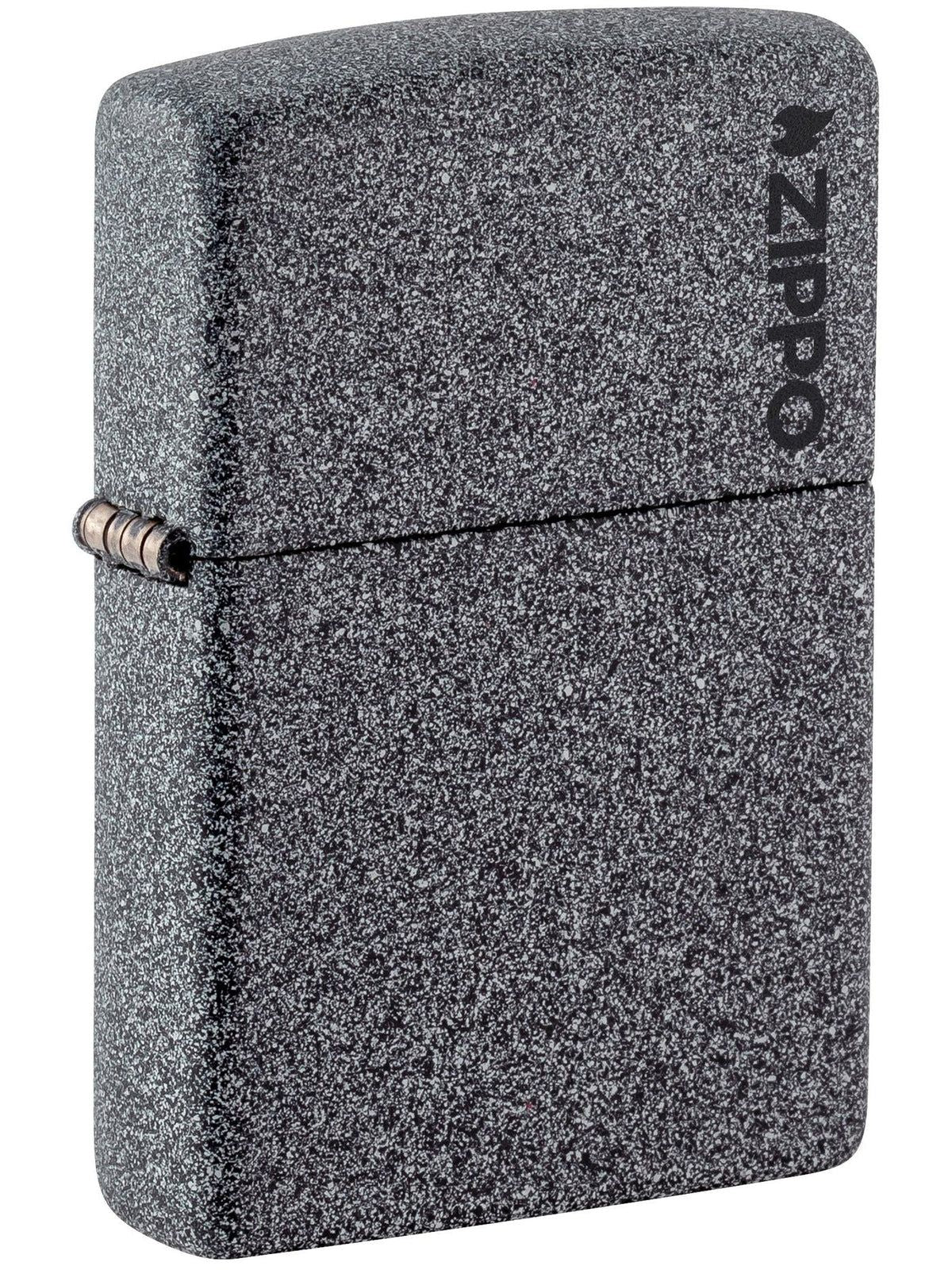 Zippo Lighter: Iron Stone with Zippo Logo