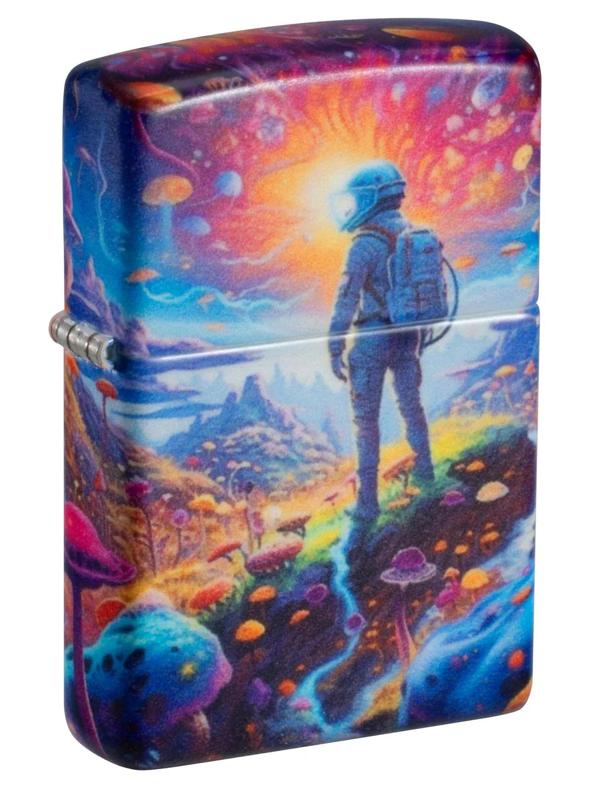 Zippo Lighter: Mushrooms in Space Design