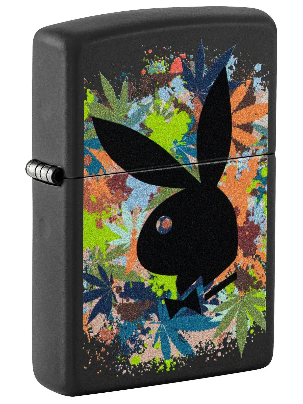Zippo Lighter: Playboy Bunny with Weed Leaves