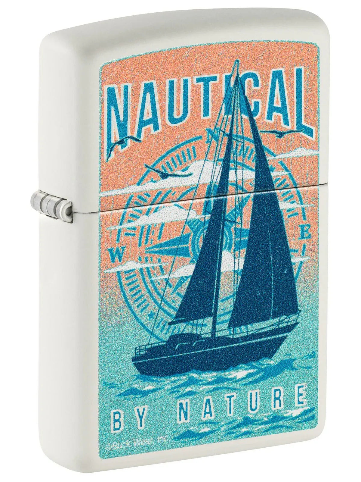 Zippo Lighter: Sailboat, Nautical by Nature Design