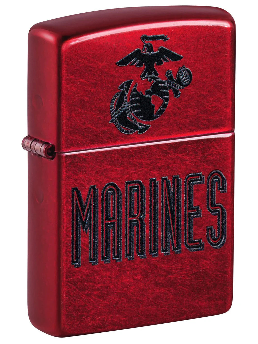 Zippo Lighter USMC Marine Corps Crest Candy Apple Red