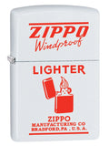 Zippo Lighter Vintage Ad Zippo Windproof in Red White Matte