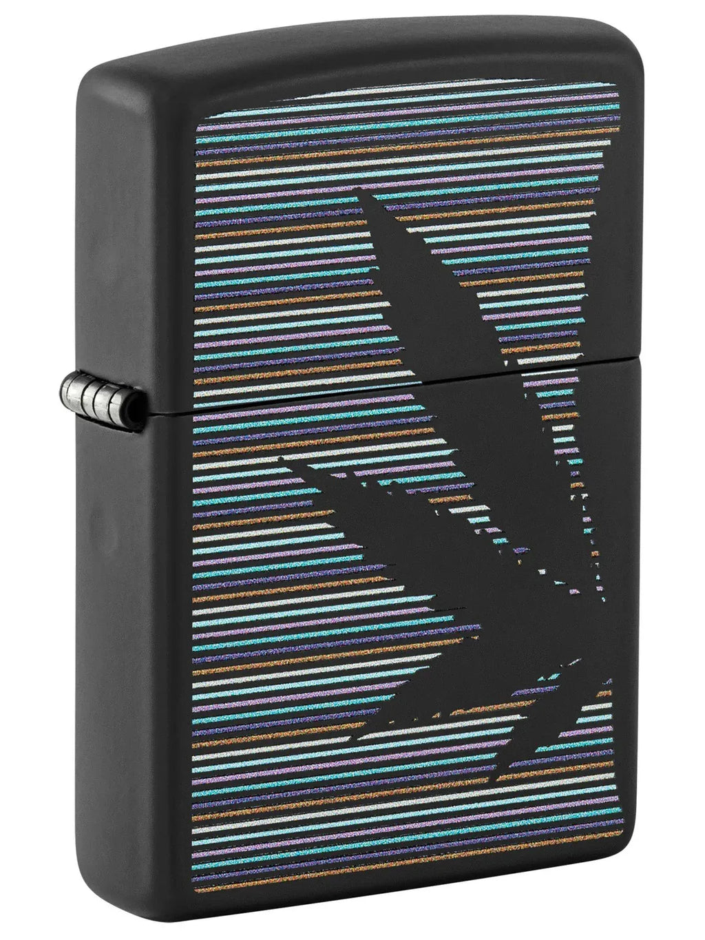 Zippo Lighter: Weed Leaf with Line Art