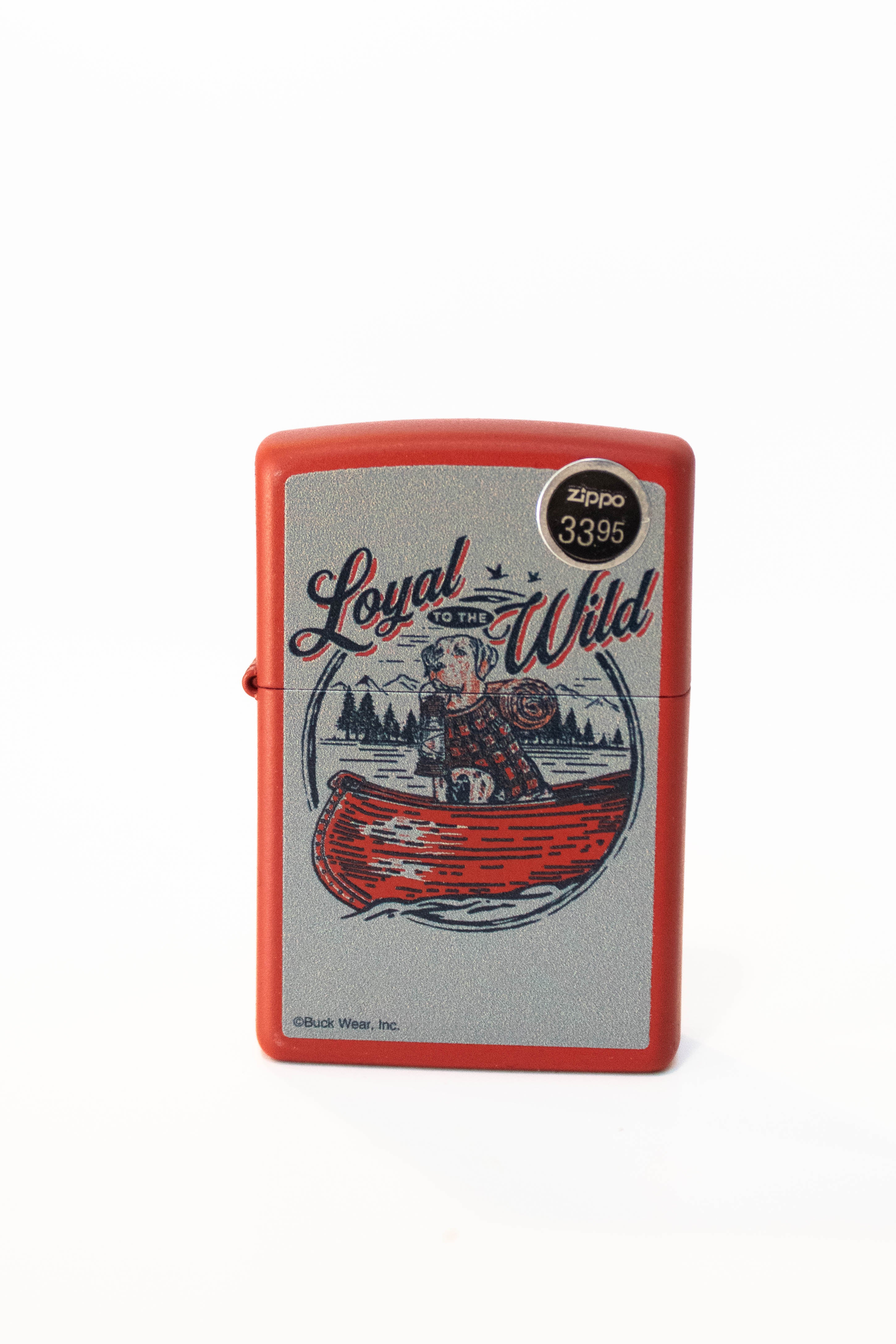 Zippo lighter with Loyal to the Wild Buck Wear artwork
