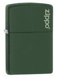 Zippo Lighter Zippo Logo Green Matte