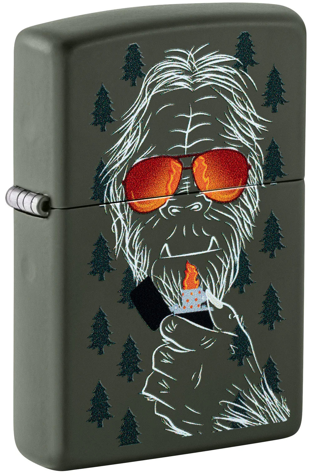 Zippo Lighter Zipsquatch Design Green Matte