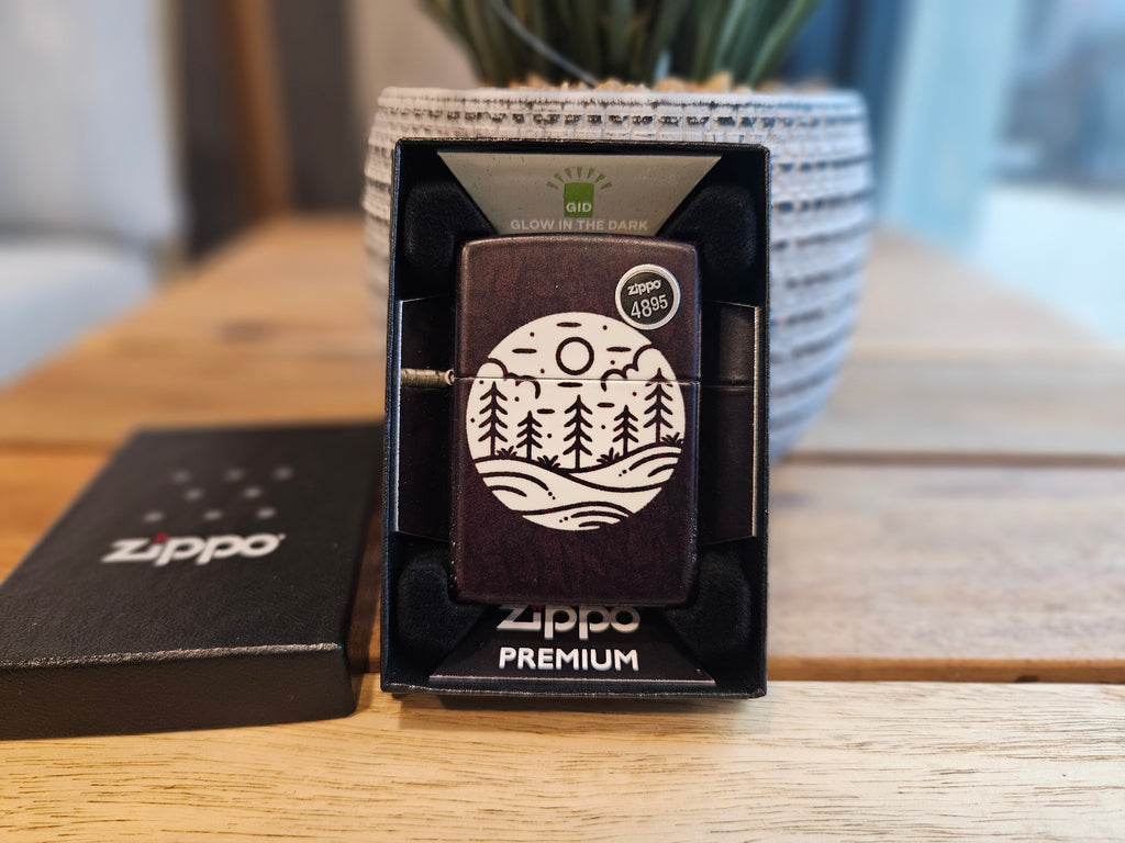 Zippo Lighter: Moonlit Field Design