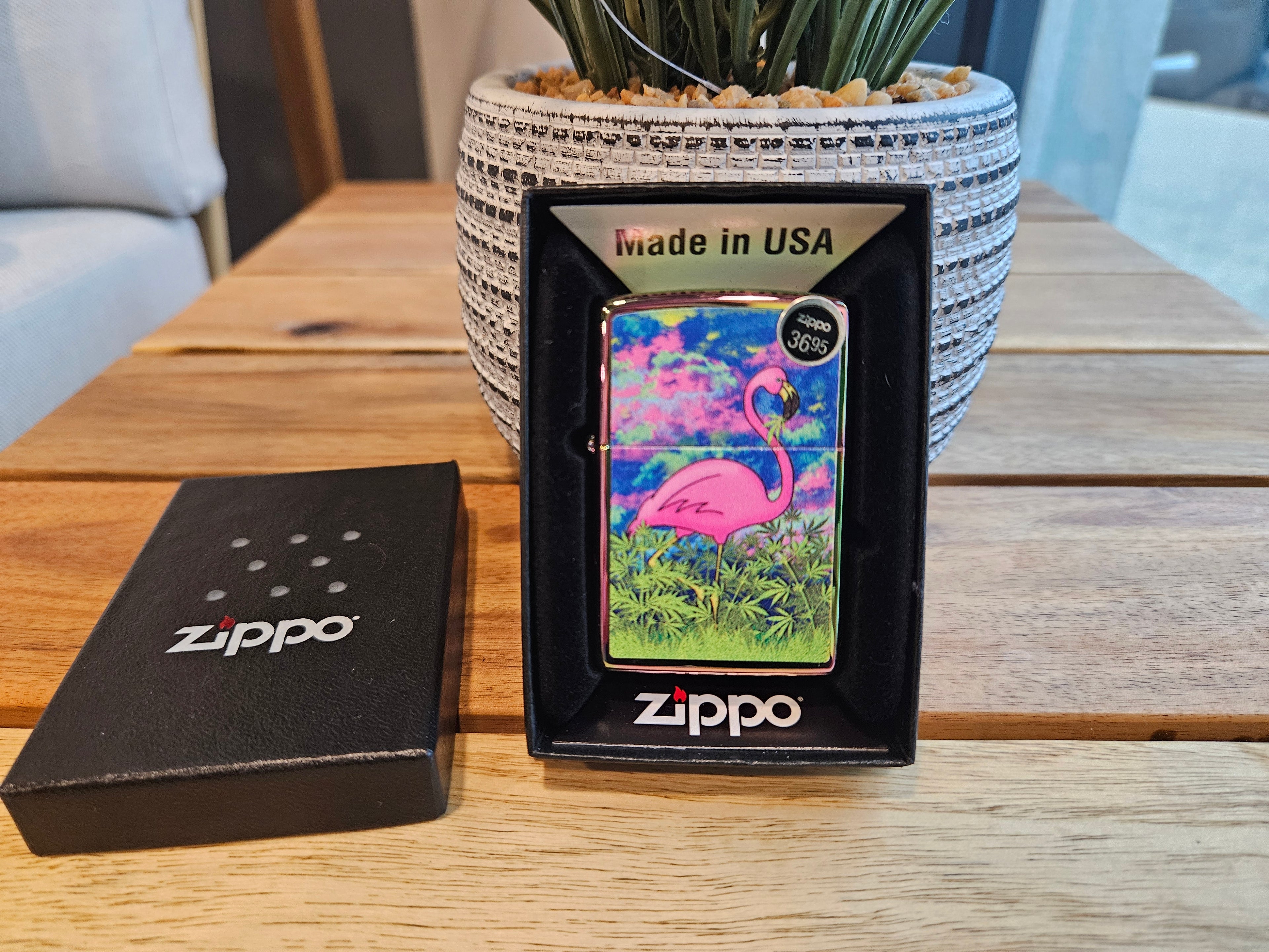 Zippo Lighter Flamingo Fields Multi Color