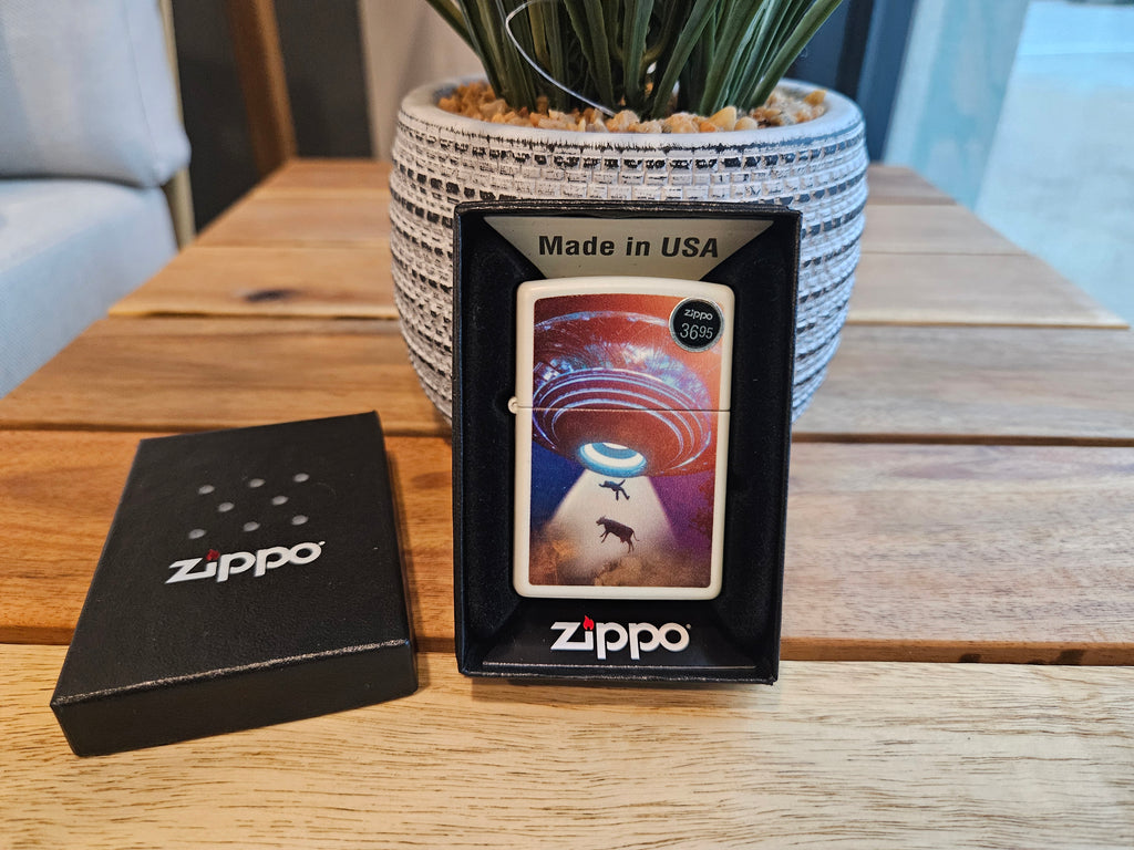 Zippo Lighter: UFO Abduction Design