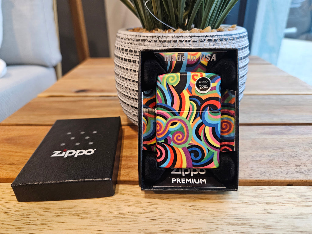Zippo Lighter Swirl Pattern by Rick Rietveld Glow in the Dark
