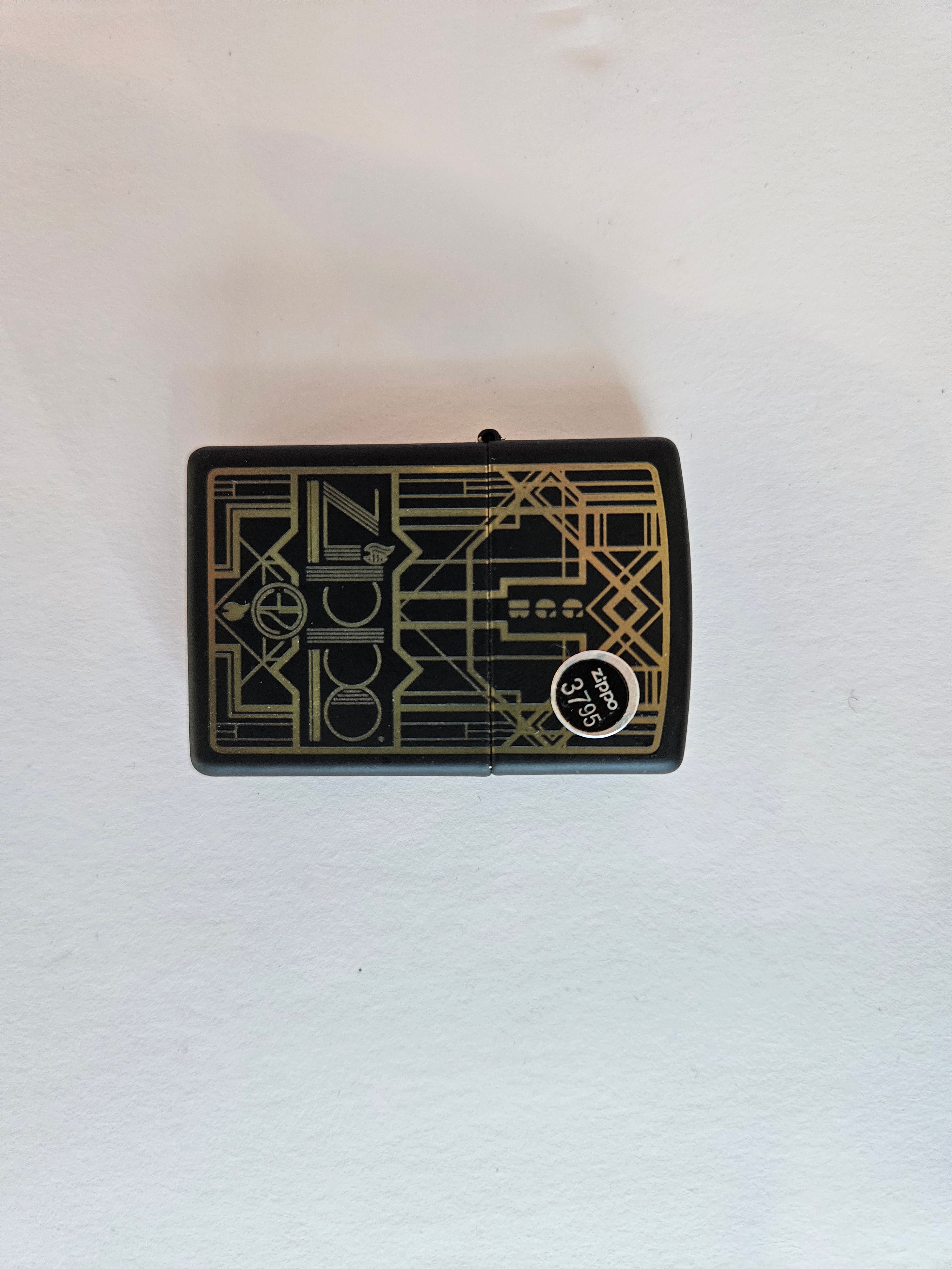 Zippo Lighter Zippo Art Deco Design Black Matte