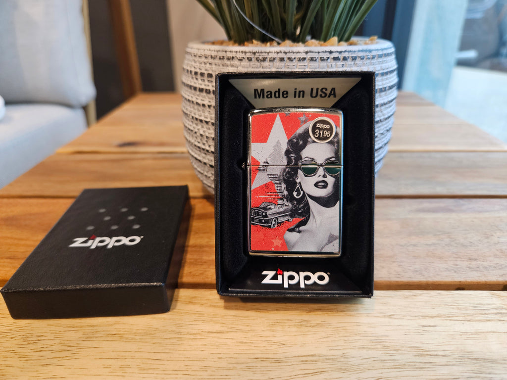 Zippo Lighter: Glam Glasses Design