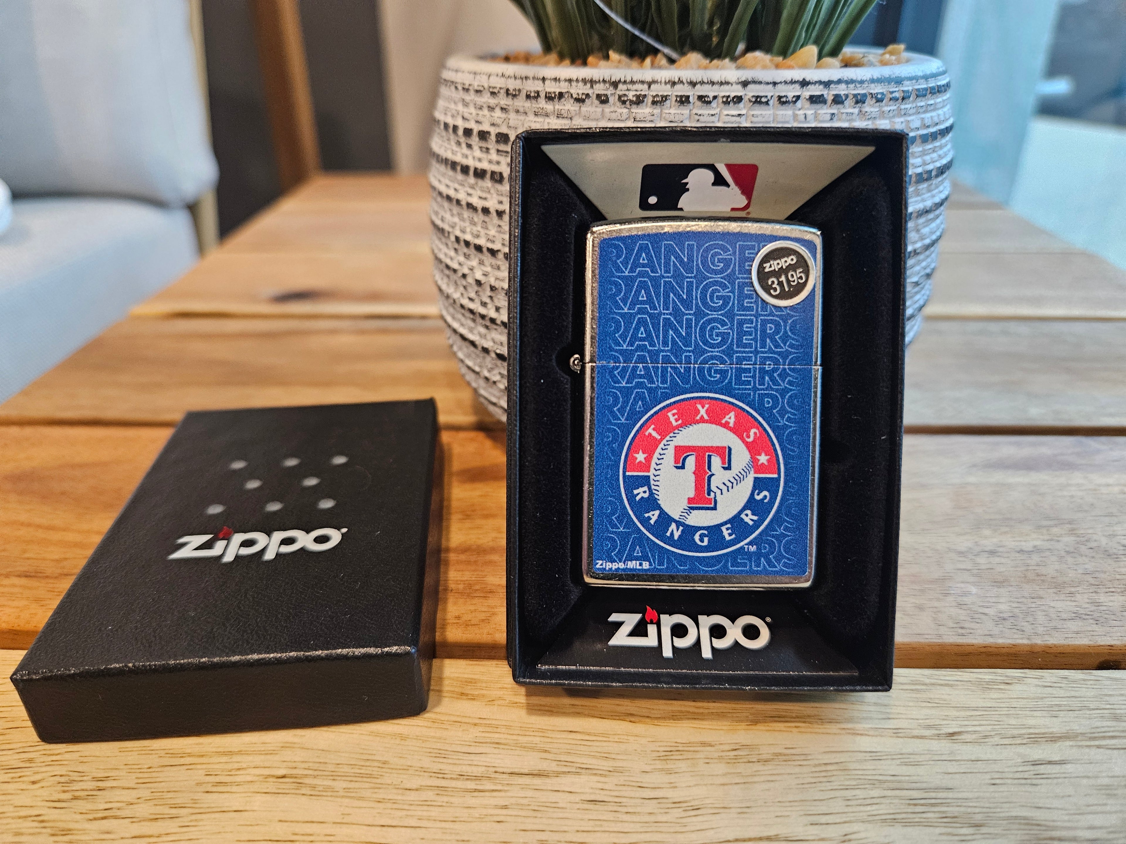 Zippo Lighter: Texas Rangers Baseball Design
